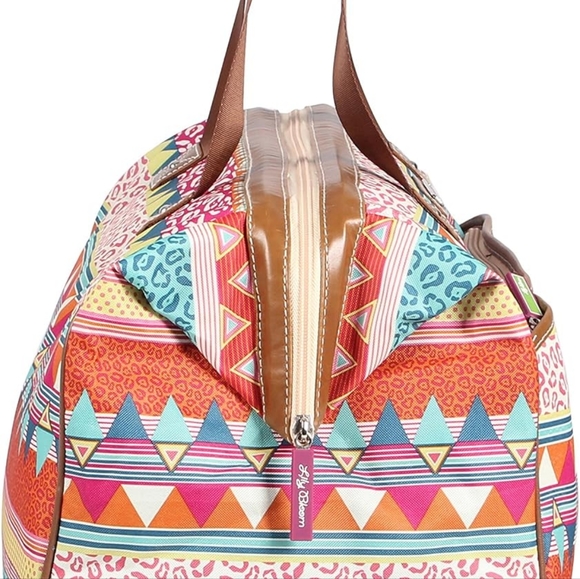 Lily Bloom Rolling Duffle Bag Luggage With Wheels And Pull Handle LARGE Travel - Picture 5 of 6